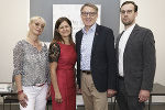 Access-Geschäftsführerin Andrea Seeger, Soziallandesrätin Doris Kampus, Wirtschaftskammerpräsident Josef Herk, Soziologe Luka Jakelja Access-Geschäftsführerin Andrea Seeger, Soziallandesrätin Doris Kampus, Wirtschaftskammerpräsident Josef Herk, Soziologe Luka Jakelja