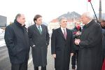 : LH-Stv. Siegfried Schrittwieser, LH Franz Voves, Bundeskanzler Werner Faymann und Generaldirektor Claus Raidl (v.l.).