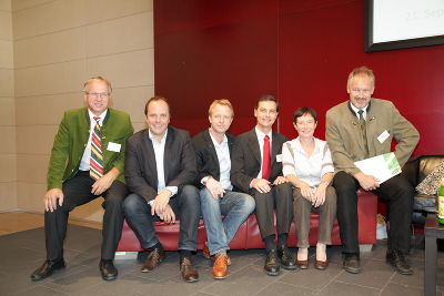 LAbg. Josef Ober, Bürgermeister Christoph Stark (Gleisdorf), Bürgermeister Mario Abl (Trofaiach), Bürgermeister Wolfgang Dolesch (Neudau), Bürgermeisterin Brigitte Schwarz (Kapfenberg), Gemeinderat Thomas Rajakovics.
