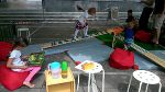 Der Spielplatz bietet hervorragende Möglichkeiten zum Klettern