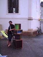 ...tolle Präsentation des Bücherschranks